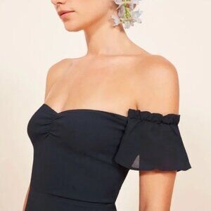 Reformation Butterfly Dress Navy - Size 0